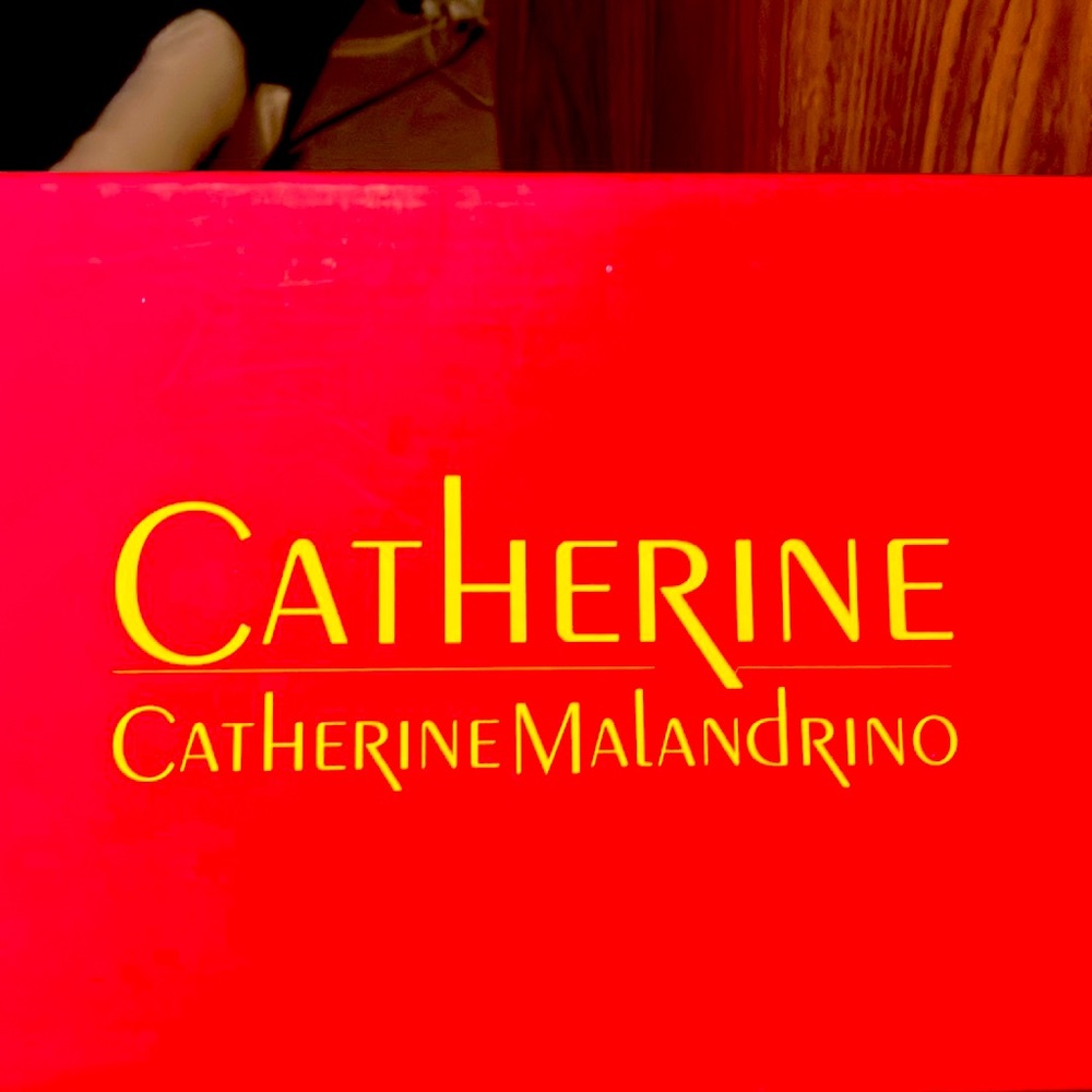 Catherine Masndrino red size 8 kitten heel. Great Condition. Worn